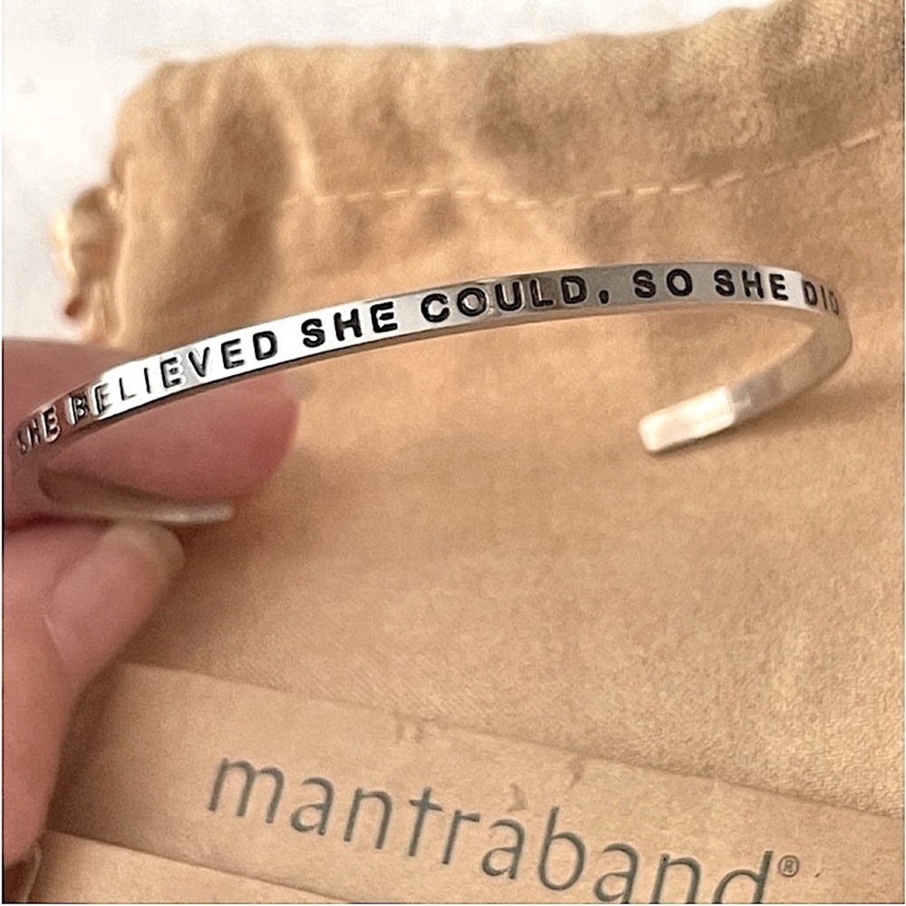 NEW MantraBand Inspirational Motivational Cuff Bracelet Stainless Steel
